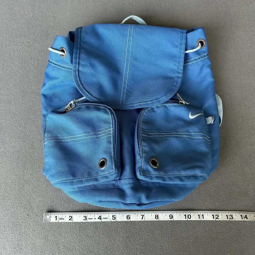 Vintage Y2K Blue Nike Mini Y2K Backpack with Adjustable Straps Y44